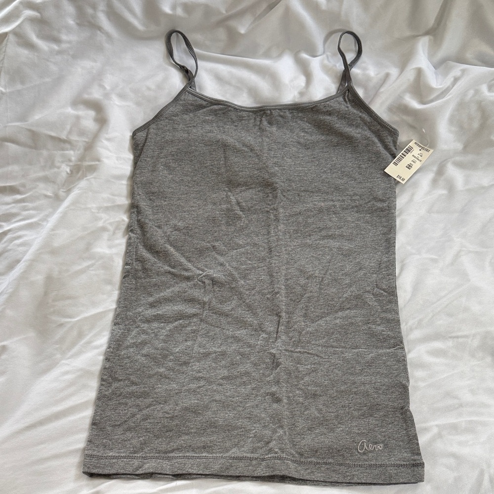 Vintage Aeropostale Gray Stretch Cotton Camisole Tank